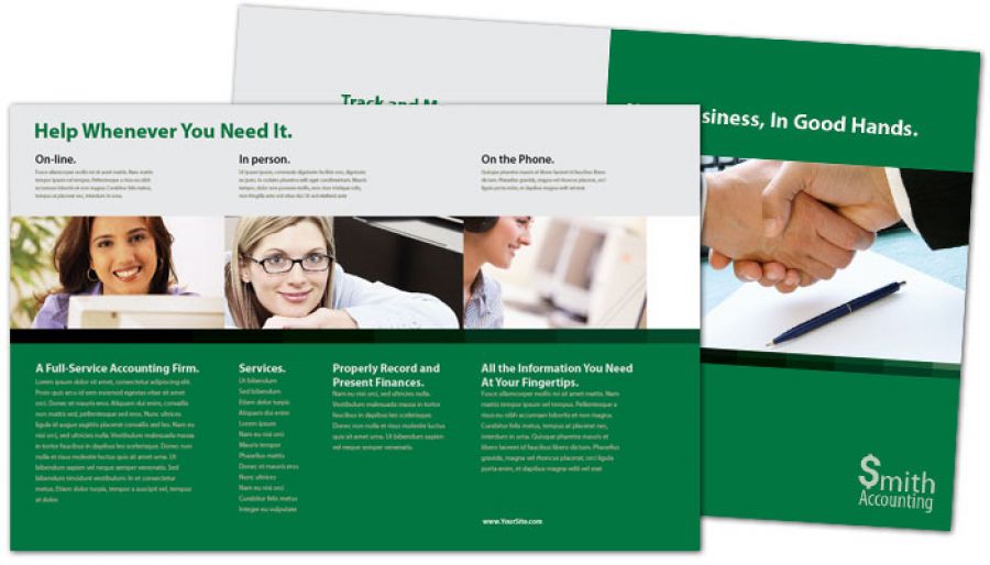 Accountant Half Fold Brochure Design Layout